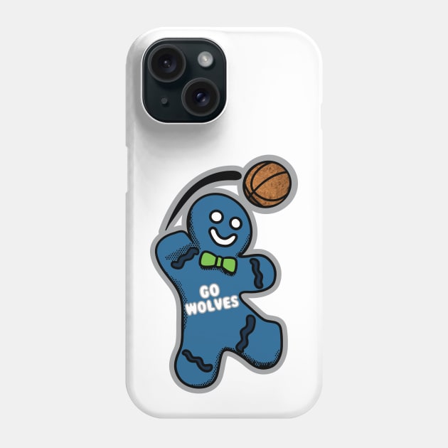 Minnesota Timberwolves Gingerbread Man Phone Case by Rad Love