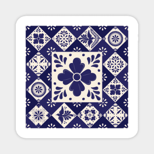 Mexican Talavera Tiles Pattern Magnet