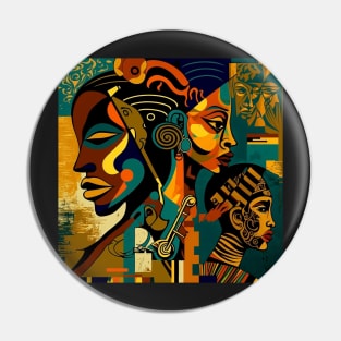 African Print Design Pin