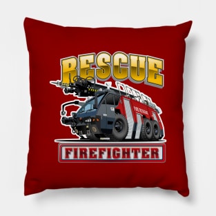 Cartoon Fire Truck Pillow