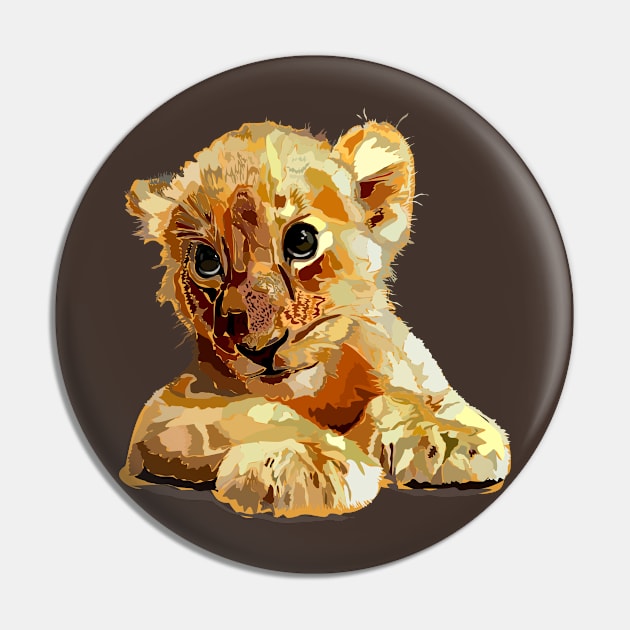 Cute baby lion Pin by Impression Style