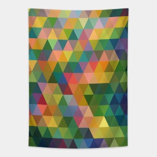 Rainbow Pastel Triangle, Geometric Abstract Pattern Tapestry