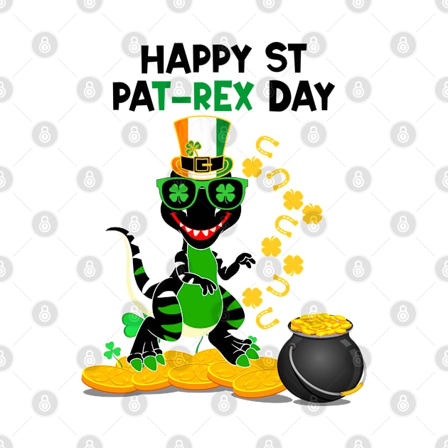 happy st pat rex day Dinosaur by A Zee Marketing