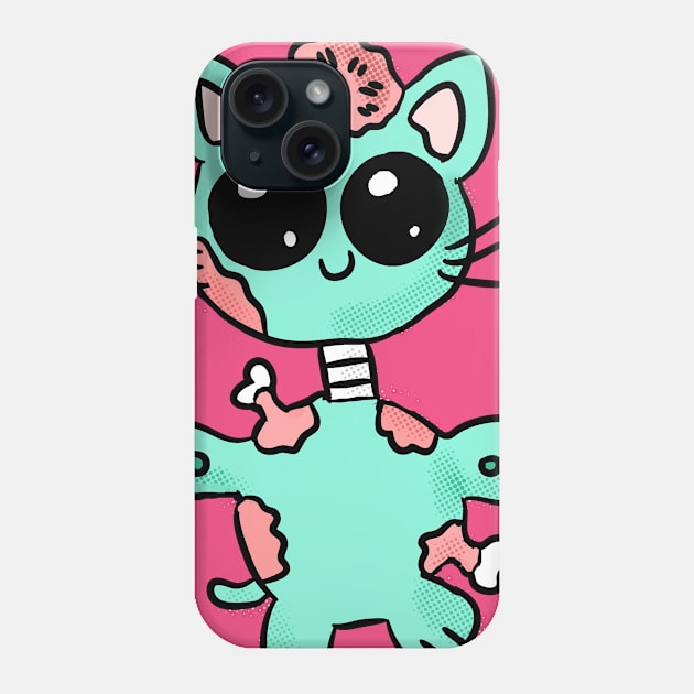 Cute Zombie Cat Phone Case by Eric03091978