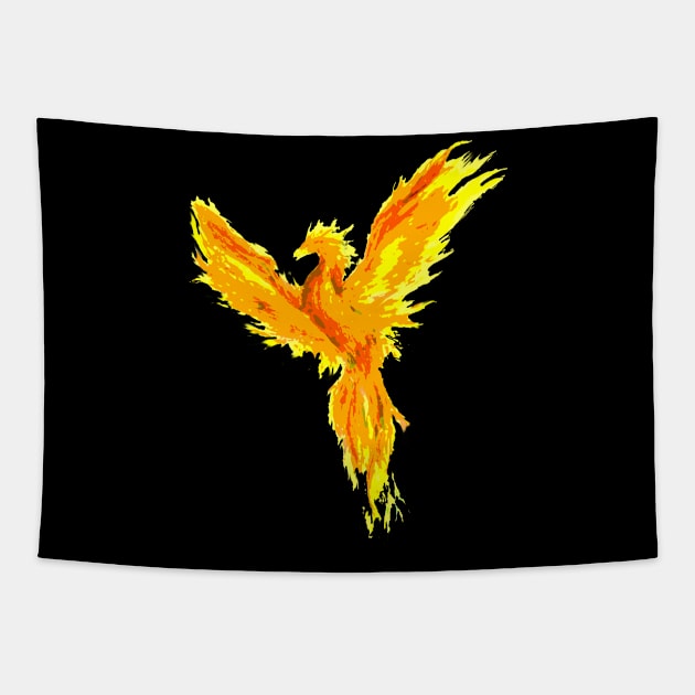 yellow phoenix Tapestry by Trashfox