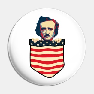 Edgar Allan Poe Chest Pocket Pin