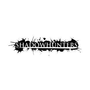 Shadowhunters logo / The Mortal Instruments - voids and outline splashes (black) - Clary, Alec, Jace, Izzy, Magnus - Malec - Parabatai T-Shirt