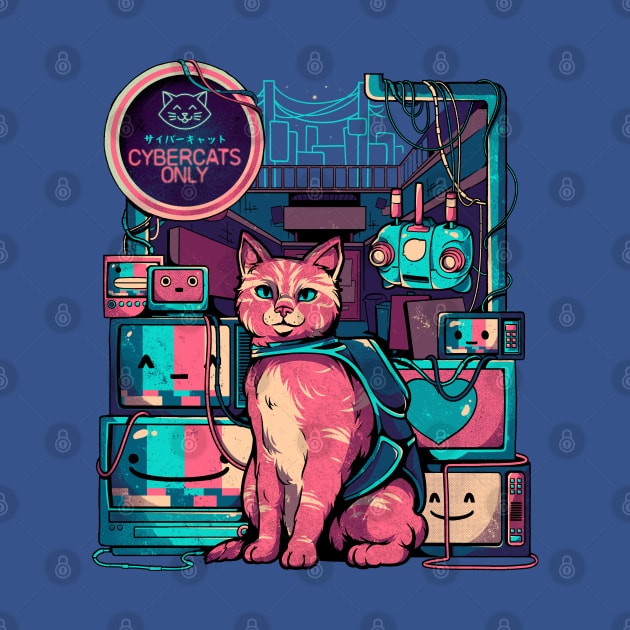 Cybercats Only - Funny Cat Geek Gift by eduely
