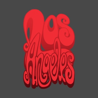 Los Angeles lettering art - cherry tomato T-Shirt