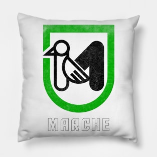 Marche Italia Flag Vintage Look Design Pillow