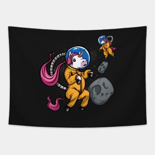 Unicorn Space Astronaut Tapestry