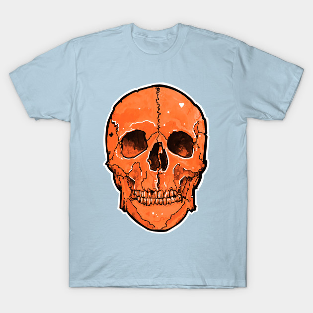 Disover orange halloween skull - Halloween Skulls - T-Shirt