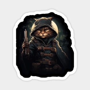 Hooded Cat rogue RPG Magnet