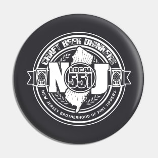 NJ CRAFT BEER DRINK LOCAL 551 Pin