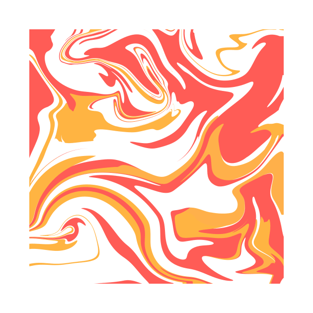 Orange and Red Abstract Pattern by RosegoldDreams