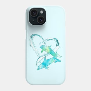 I Love Dolphins Phone Case