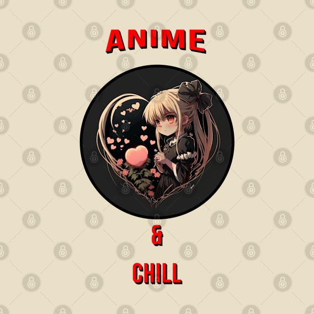 anime and chill by AnimeMerchNPrints