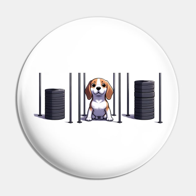 Beagle BoxFit: The Ultimate CrossFit Adventure Pin by Purrformance Wear