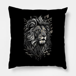 Floral Lion Pillow