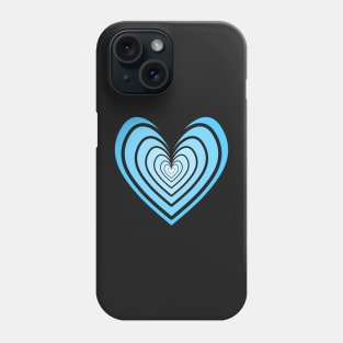 Rosy Heart (Light Blue) Phone Case