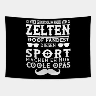 Zelten Campen Lagerfeuer Abenteuer Geschenk Opa Tapestry