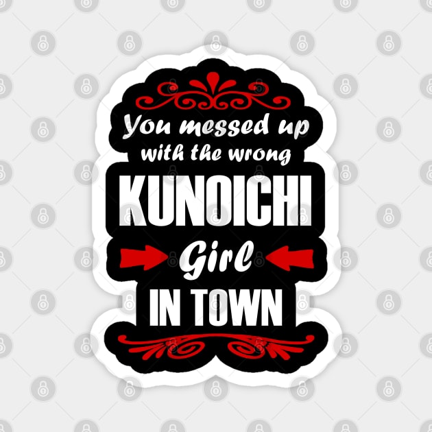 Kunoichi Girls' Ninja Birthday Gift Magnet by FindYourFavouriteDesign