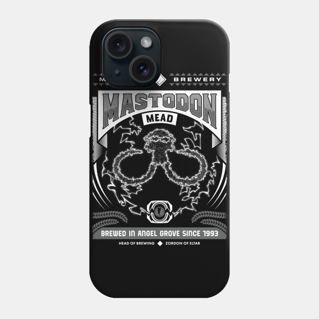 Mighty Brews - Black Mastodon Phone Case by DCLawrenceUK