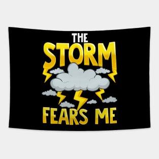 The Storm Fears Me Funny & Brave Meteorology Tapestry