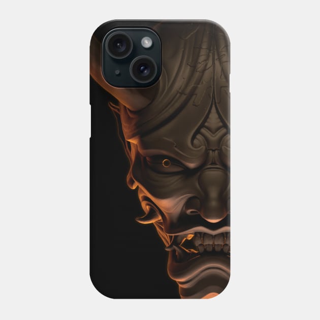 Hannya Series - Blackout (light) Phone Case by ryu.ink