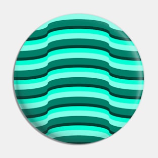 Op Art Aqua Green Pin