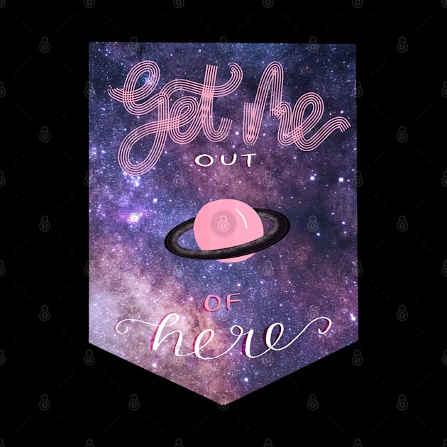 Get Me Out Of Here Galaxy Print Pendant by qpdesignco