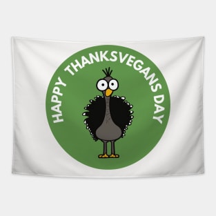 "ThanksVegans" Turkey Tee: A Twist on Thanksgiving! Tapestry