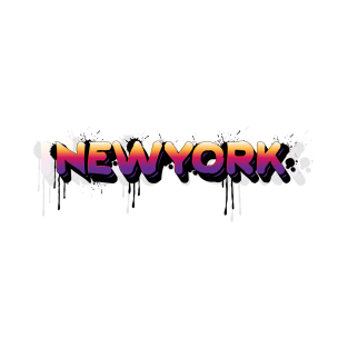 New York City Graffiti Style Typography Art Design T-Shirt