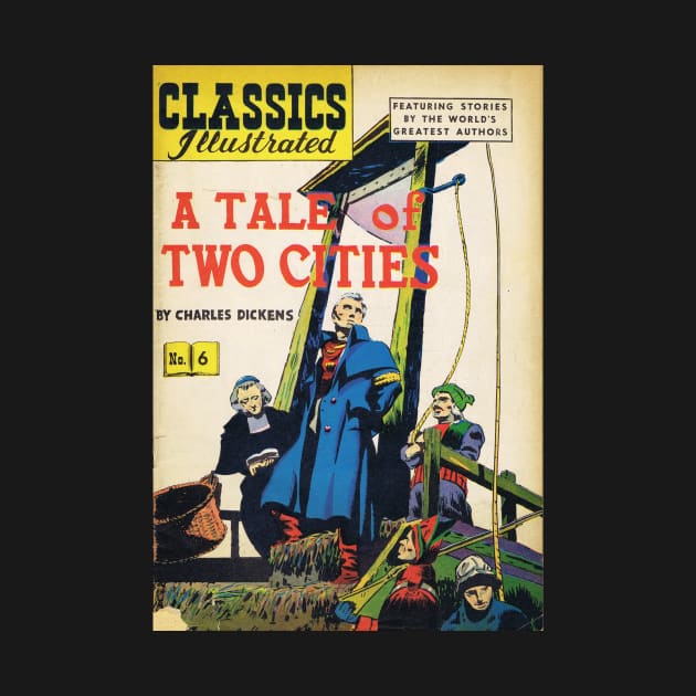 A Tale of Two Cities Charles Dickens Vintage Comic Book Cover by buythebook86