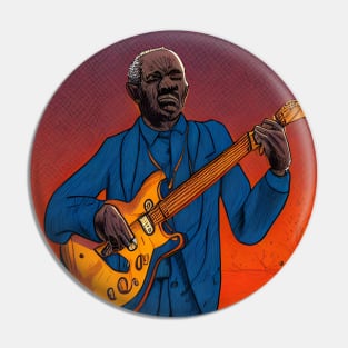 Old Blues Man Pin