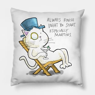 Dapper Cat - Finish what you start Pillow
