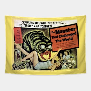 Classic Sci-Fi Lobby Card - The Monster that Challenged the World Tapestry