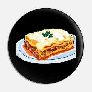 Lasagna Comic Style Pin