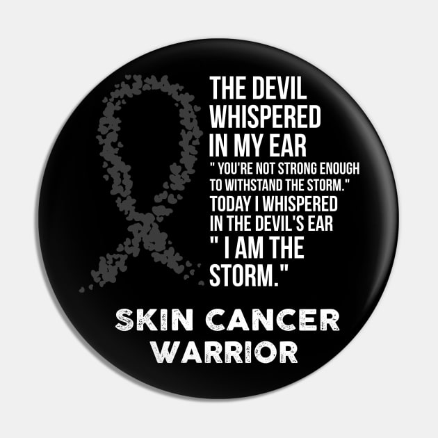 The Devil- Skin cancer Awareness Support Ribbon Pin by HomerNewbergereq