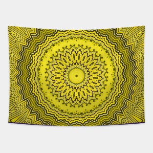 Yellow Solar Plexus Chakra Mandala Tapestry