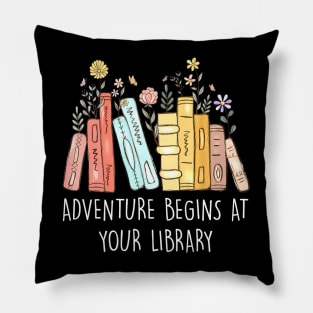 Adventure Begins At Your Library Summer Reading 2024 Books Pillow