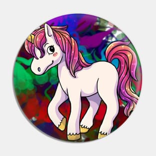 Tie Dye Unicorn Pin