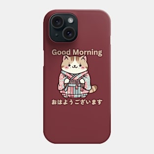 Good morning cat Phone Case