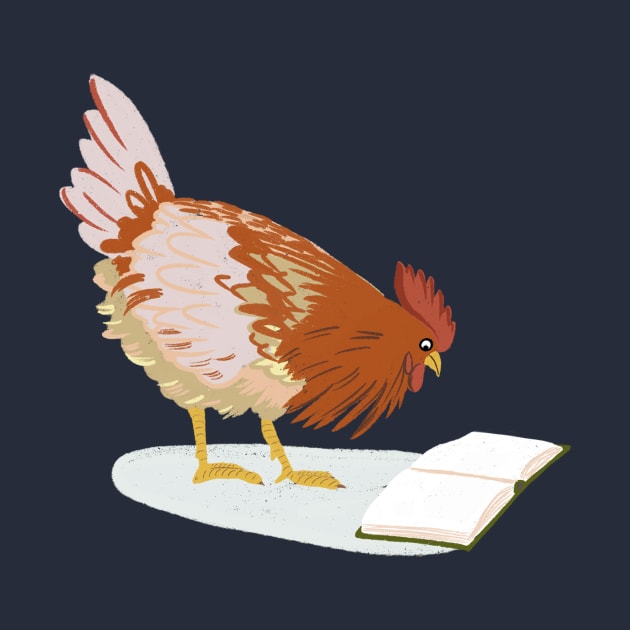 Chicken Reading by Das Brooklyn