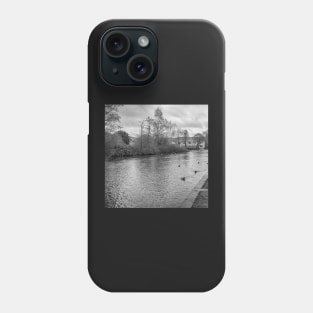 View over the River Wye in the Derbsyshire town of Bakewell Phone Case