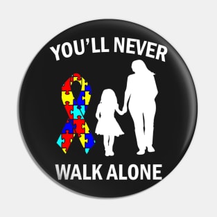 Autism Mom And Daughter Pin