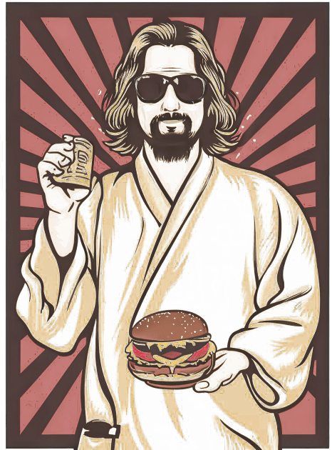 Big Lebowski Retro Kids T-Shirt by Aldrvnd