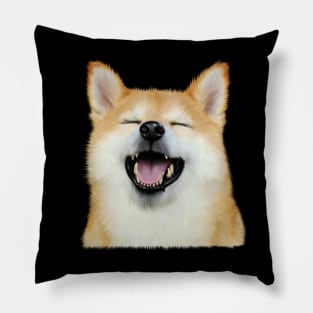 Cute Smiling Shiba Inu dog, Shiba Lover Pillow