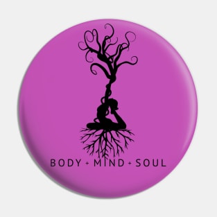 Yoga Body Mind & Soul Pin