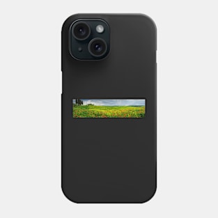 Poppies in a field in Tuscany, Italy Phone Case